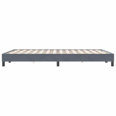 Boxspring zonder matras fluweel donkergrijs 160x220 cm