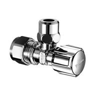 Schell hoekstopkraan 15x10 mm 2x knel Chroom - thumbnail