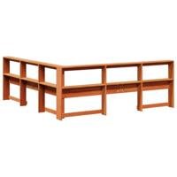 Boekenkast Hoofdeinde L-vormig 180 cm grenenhout wasbruin - thumbnail