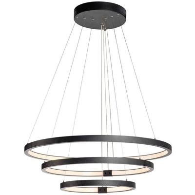 SLV Led hanglampOne Triple 3-rings Ø 80cm dimbaar zwart - 1002913