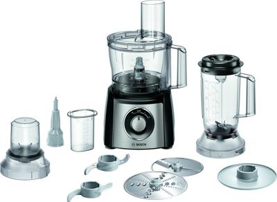 Bosch Haushalt MCM3PM386 Foodprocessor 900 W RVS, Zwart