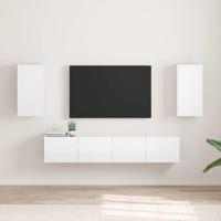 TV Wandkast 2 pcs Glanzend Wit 30 x 31 x 60 cm Bewerkt hout - thumbnail