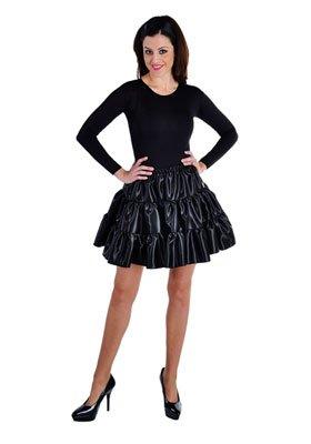 Volangen stroken rok zwart