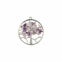 Ruben Robijn Levensboom hanger 56mm amethist (1 st) - thumbnail