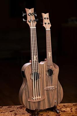 Ortega HYDRA-BSTE Double Neck Bass Tenor Uke dubbele elektrisch-akoestische ukelele met gigbag
