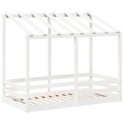 Kinderbed met bedhuis 70x140 cm massief grenenhout wit Kinderbed met bedhuis 70x140 cm massief grenenhout wit