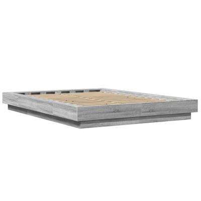 Bedframe bewerkt hout grijs sonoma eikenkleurig 140x200 cm