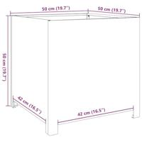 VidaXL Plantenbak 50x50x50 cm weervast staal - thumbnail