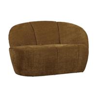 Woood Mojo 2-zits bankje rechts rib Honinggeel - thumbnail