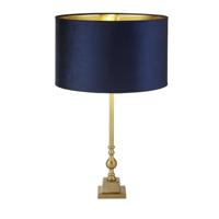 Searchlight Gouden tafellampWhitby met donkerblauwe kap - EU81214AZ - thumbnail