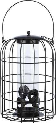 Trixie voerdispenser met gaasbescherming zwart Trixie voerdispenser met gaasbescherming zwart