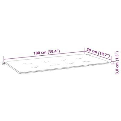 VidaXL Tuinbankkussen gestreept 100x50x4 cm oxford stof wit en blauw VidaXL Tuinbankkussen gestreept 100x50x4 cm oxford stof wit en blauw