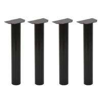 Stalen meubelpoot zwart rond ø 6 cm en hoogte 42 cm - 4 stuks - thumbnail