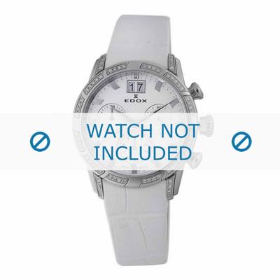 Horlogeband Edox 10018-3D-AIN1 Leder Wit 18mm Horlogeband Edox 10018-3D-AIN1 Leder Wit 18mm