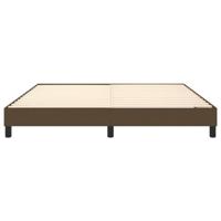 Bedframe zonder matras stof donkerbruin 160x200 cm - thumbnail