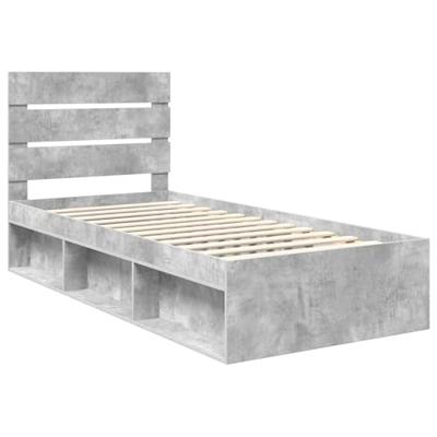Bedframe Concerte Grijs 90 x 190 cm Massief grenenhout