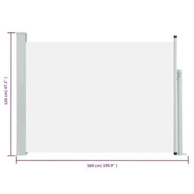 Tuinscherm uittrekbaar 120x500 cm crme - thumbnail