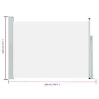 VidaXL Tuinscherm uittrekbaar 120x500 cm crème - thumbnail