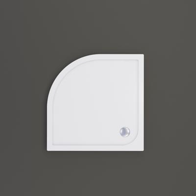 Douchebak BWS Ailah Kwartrond Acryl 80x80 cm Zelfdragend Inclusief Plint Wit Boss & Wessing