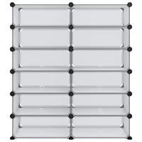 VidaXL Schoenenrek 94,5x36,5x106 cm polypropeen transparant - thumbnail