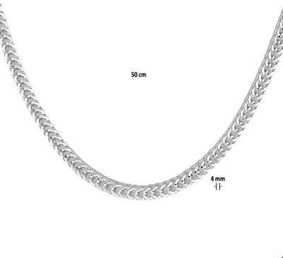 TFT Zilveren Ketting Vossestaart 4,0 mm x 50 cm TFT Zilveren Ketting Vossestaart 4,0 mm x 50 cm