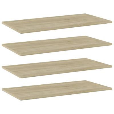 Wandschappen 4 st 80x40x1,5 cm spaanplaat sonoma eikenkleurig Wandschappen 4 st 80x40x1,5 cm spaanplaat sonoma eikenkleurig