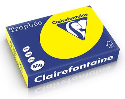 Clairefontaine Trophee A4 120gr geel 250vel