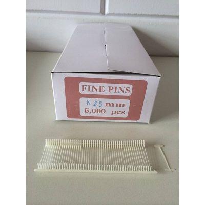 Nylon textielpins 25mm fijn 5.000 stuks