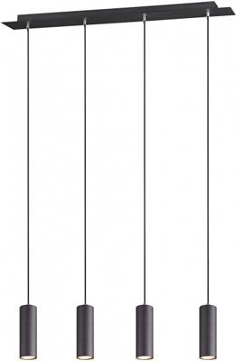Trio HanglampMarley 4-lichts mat zwart - 312400432