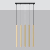 Hanglamp PASTELO 5L goud gepolijst - thumbnail