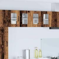 Keukenkast met plank 2 pcs Oudhout 60 x 31 x 40 cm Bewerkt hout - thumbnail