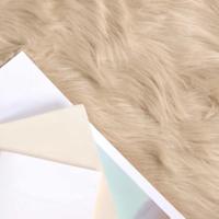VidaXL Nep schapenvacht tapijt tafalla beige 80 x 120 cm polyester - thumbnail