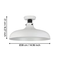 Eglo Grijze plafondlampMatlock Ø 38cm - 43842 - thumbnail