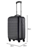 Juscha JU-45553 Reistrolley JSA, Mat Zwart, S, 52x36x18cm - thumbnail