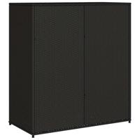 Tuinkast 105x55x113 cm poly rattan zwart - thumbnail