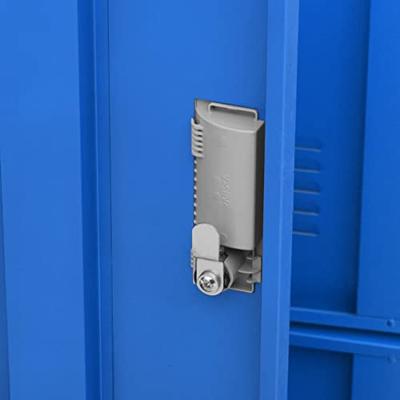Lockerkasten 5 st 90x45x92,5 cm staal lichtgrijs en blauw