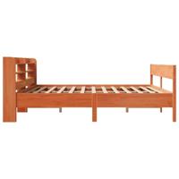 Bedframe zonder matras massief grenenhout wasbruin 180x200 cm - thumbnail
