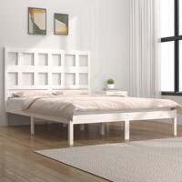 Bedframe zonder matras massief grenenhout wit 120x190 cm - thumbnail