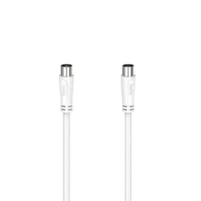 Hama Antennekabel, coax-stekker - coax-koppeling, 3,0 m, 90 dB TV accessoire Wit - thumbnail