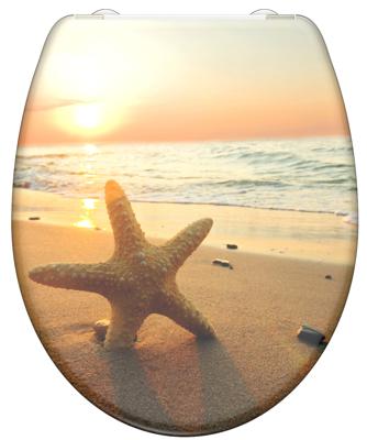 SCHÜTTE toiletbril met soft-close sea star duroplast met print