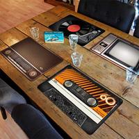 Retro Placemat - Vintage - Set van 4 - 45x28cm - thumbnail