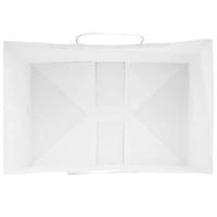 VidaXL Papieren zakken 250 st met hengsels 32x22x28 cm wit - thumbnail