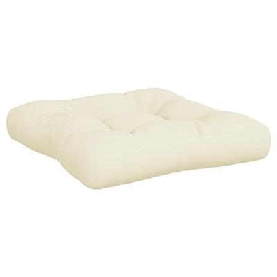 VidaXL Palletkussens 3 st stof crèmekleurig