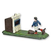 Voetbal mechanische spaarpot veelkleurig - thumbnail