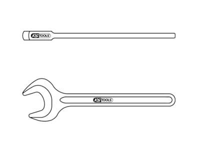 KS Tools 517.0540 5170540 Enkelvoudige steeksleutel Sleutelbreedte (metrisch) 40 mm