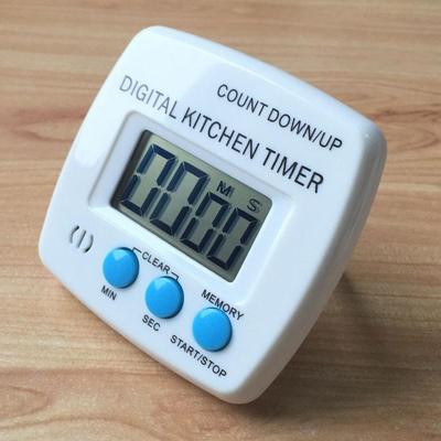 Keuken timer digitale elektronische luid alarm magnetische backing met houder voor koken bakken sport games Office (blauw)