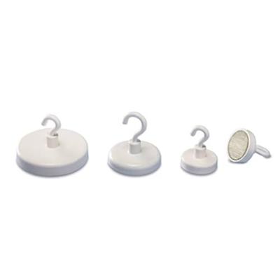 magnetoplan Magnetische haak magnetoplan® 36mm 8kg Ferrit weiß (Ø) 36 mm Rond, Met haak Wit 1 stuk(s) 52636