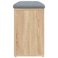 Schoenenbank 82x32x50 cm bewerkt hout sonoma eikenkleurig - thumbnail