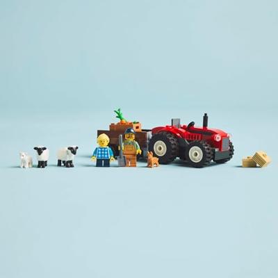 LEGO City Rode tractor met aanhanger en schapen - 60461 - thumbnail