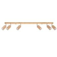 Plafondlamp BERG 6 naturel hout - thumbnail